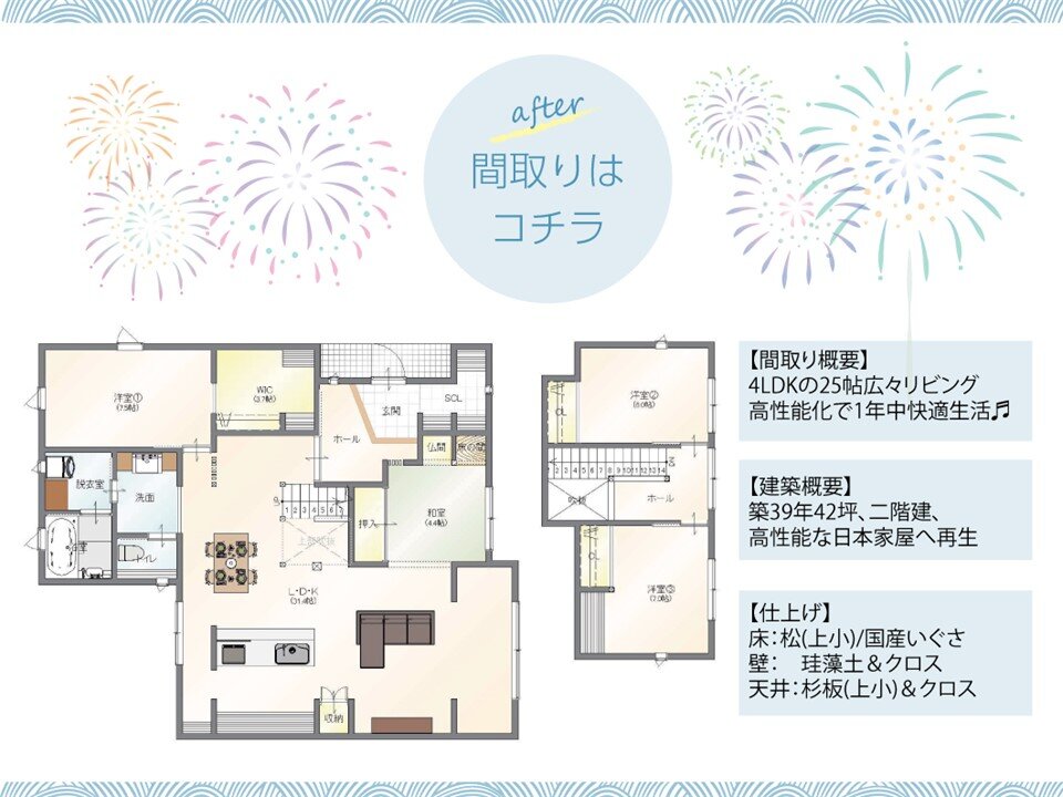 【ルームツアー】おしゃれ大空間LDKに注目！築39年の実家が木の香る高性能住宅に劇的リノベーション♪#Shorts